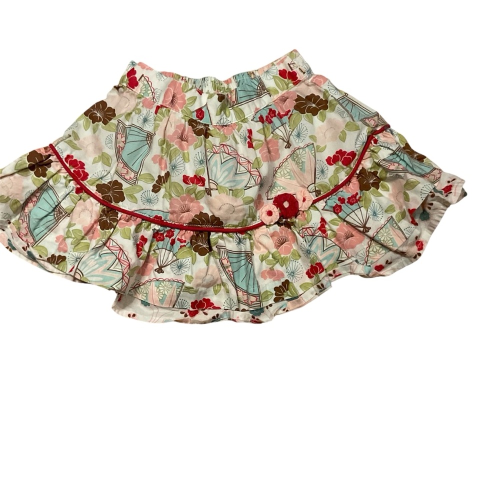 Janie and Jack tiered Floral Ruffle Skirt with Butterfly Print